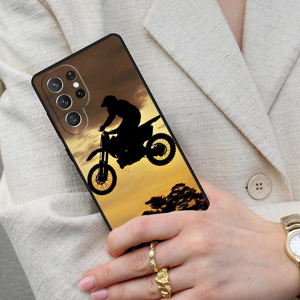 Moto Cross Motorcycle Sports Cell Phone Case for Samsung Galaxy S26 Ultra S25 S24 S23 S22 S21 S20 Note10 Cover