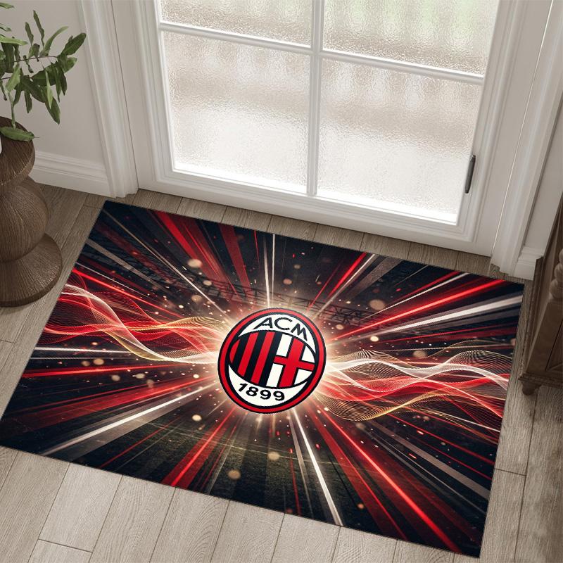 AC Milan Design Crystal Velvet Carpet Cozy Non?Slip Printed Rug For Bedroom Living Room Entrance