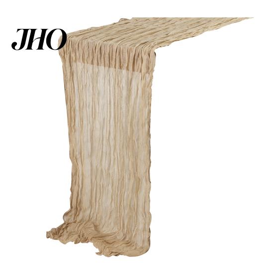 Tablecloth Decor Table Runner Rustic Soft Washable Party Decoration Non-Fading Hand-dyed Wedding Cloth