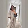 2025 Women's Casual V-neck Top & High-waisted Pants Set