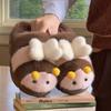 Mengmeng little bee fluffy slippers autumn 2025 new cute home fluffy shoes