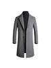 2025 Autumn/Winter Men's Mid-Length Woolen Trench Coats - Thickened, Casual High-End Jackets