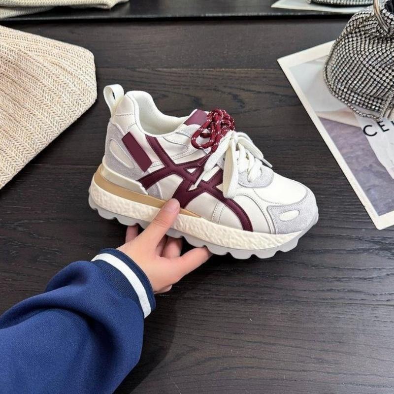 Platform Dad Shoes Autumn New Retro Lightweight Casual Sports Shoes Heightening Forrest Gump Shoes