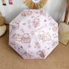 Cute Sun Proof Fully Auto Open Sun Rain Umbrella Fold Black Glue Student Anti UV Dual Use Sun Shade Umbrella Sun Umbrella