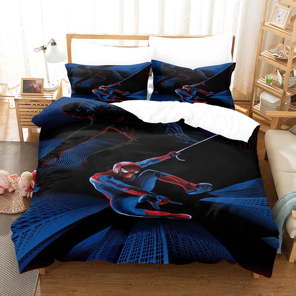 Bedding Three-Piece Set 3D Digital Cartoon Animation Microfiber Duvet Set