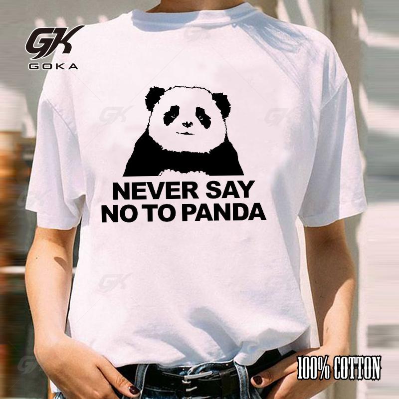 

Женская графическая новая футболка с пандой, буквой, животным, летняя хлопковая футболка для девочки, футболки с коротким рукавом в стиле 90-х, женская одежда с принтом, топы для отпуска, футболки S