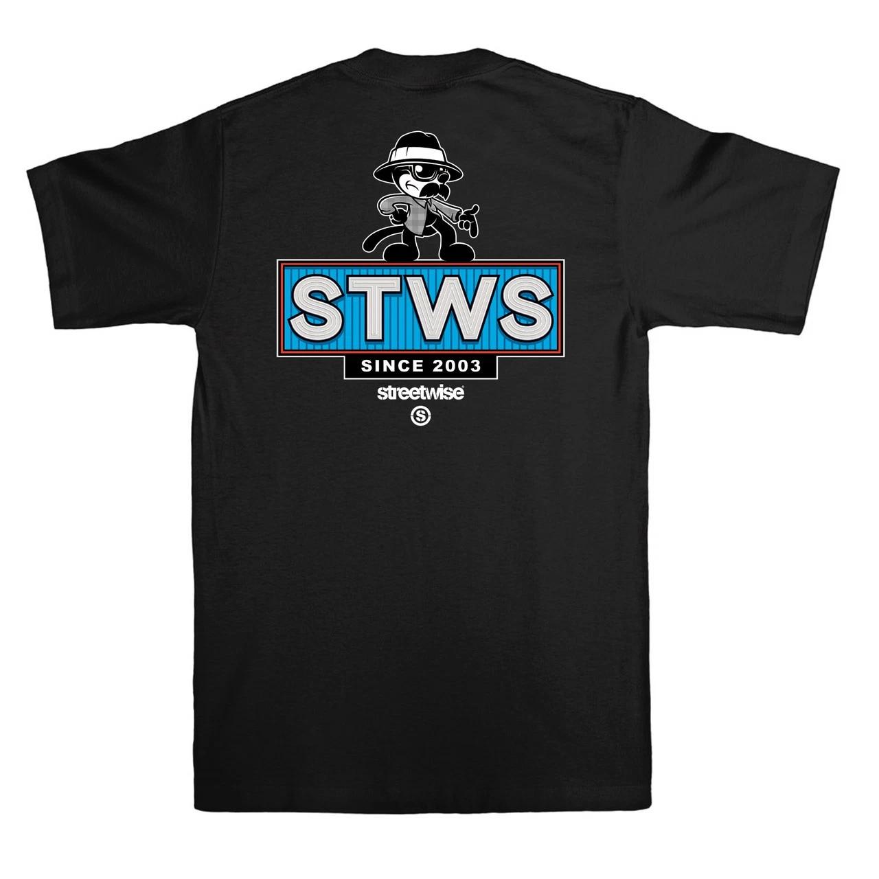 Streetwise Street Sign 100% Cotton T-shirt Mens Tees Top - Felix Cat Streetwear Lowrider M