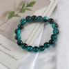 10mm Y2K Style Cracked Bead Bracelet, Multi Color Glass Round Bead Women's Fashion Jewelry Suitable For Daily Wear