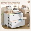 Filing Cabinet With 2 Drawers 2 Hanging Bars Lock And 2 Keys For A4 Size 79x40x72 Cm White And Oak