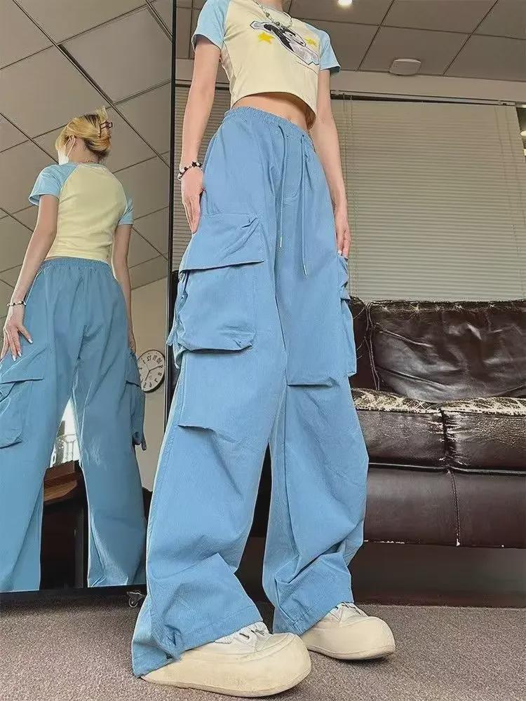 Unisex American-Style Thick Overalls for Street Dance: Trendy, Casual, All-Match Loose Wide-Leg Pants for Autumn and Winter.