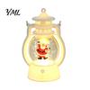 Xmas Window Ornament Christmas Lantern Night Light, Retro Santa/Snowman/Tree Handheld Oil Lamp with Festive Party Decoration Warm LED, Cute