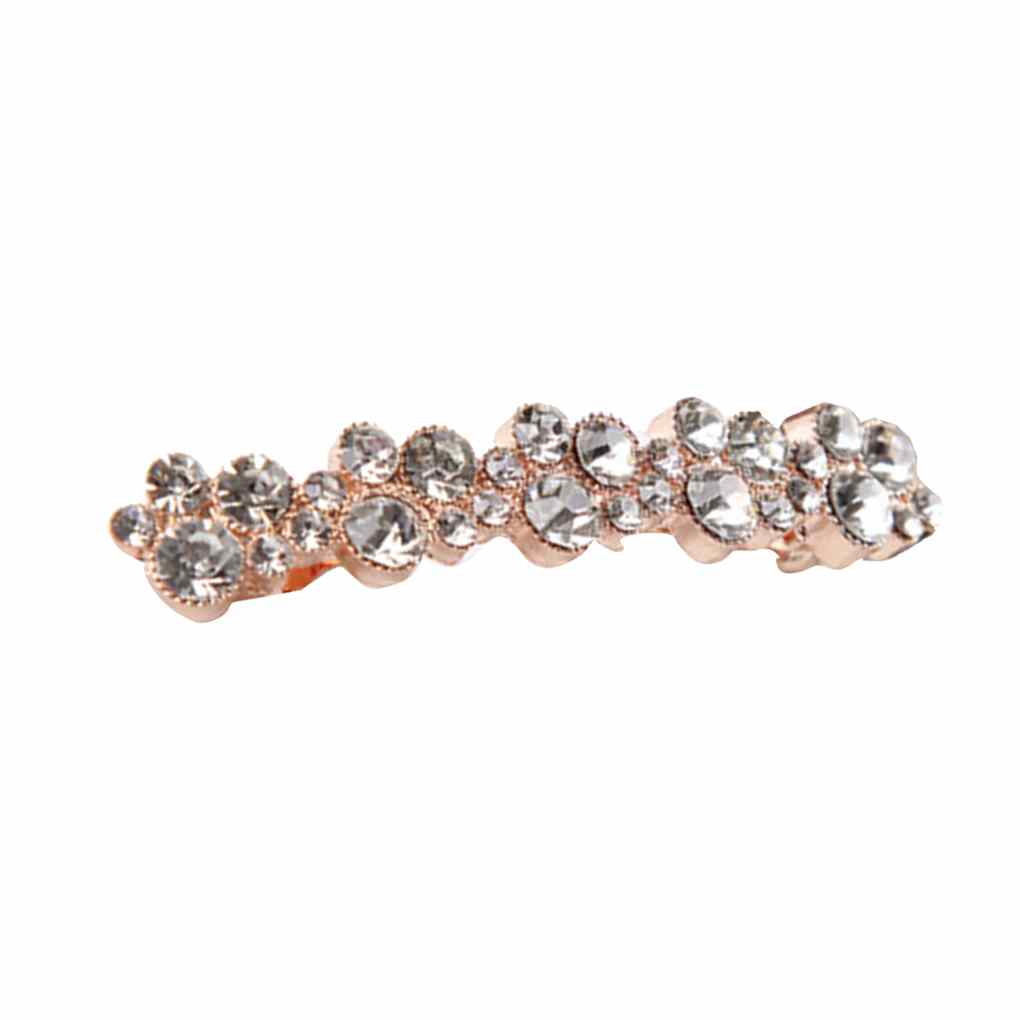 Pearl Rhinestone Studded Hair Clips Alloy Spring Barrette Clamps Hairpins Decorations Accessories
