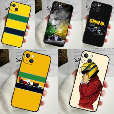 Etui Ayrton Senna F1 na iPhone 14 16 15 Pro Max 11 12 13 Mini 7 8 Plus X XR XS MAX Miękkie Etui Odporne na Wstrząsy