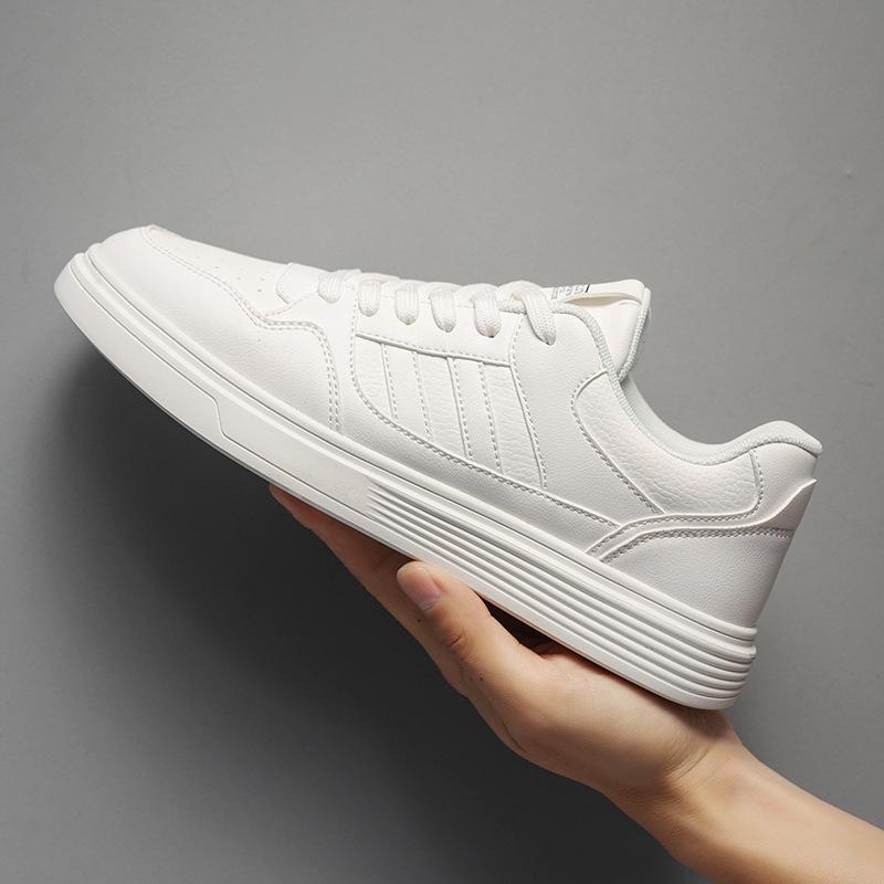 

Board shoes men s summer breathable 2025 new breathable casual sports trendy shoes youth versatile leather white shoes 39 белый