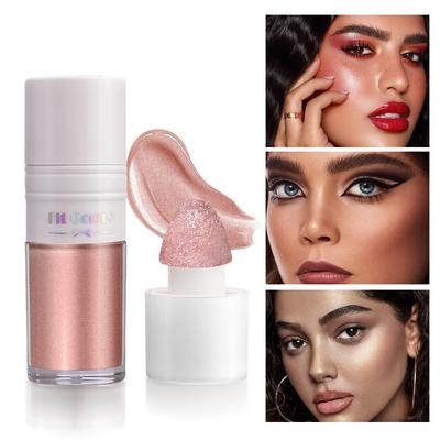 Fit Colors 3D Liquid Highlighter & Contour Blush - Matte & Pearlescent Multifunctional Makeup Brightener.