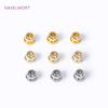 Wholesale Metal Bulk Beads 18K Gold Plated Brass Bead Caps Spacer Beads,Separators For Beads DIY Jewellery Making Supplies