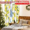 Set Of 2 Flat Printing Curtains Without Rod Lemon Pattern Popular Drapes Festival Versatile Polyester Fabric Curtain