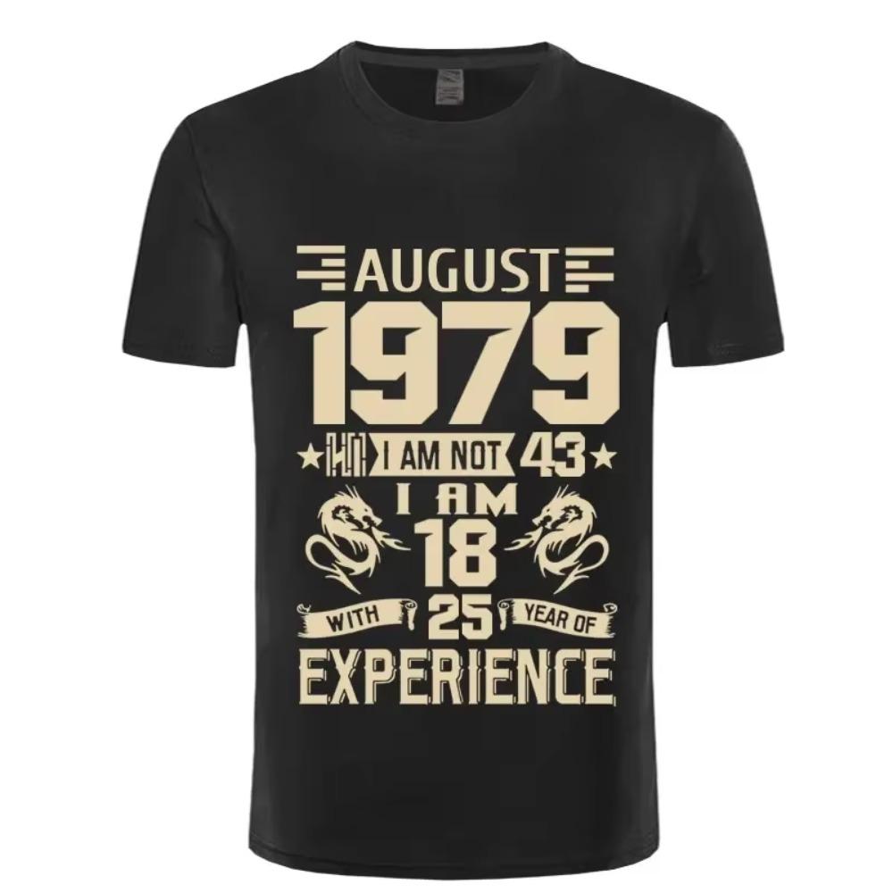 Men Short Sleeve Loose Breathable Graphic Women T-shirts Unisex Vintage Casual Streetwear Tops New Printed 1979 Years T Shirt