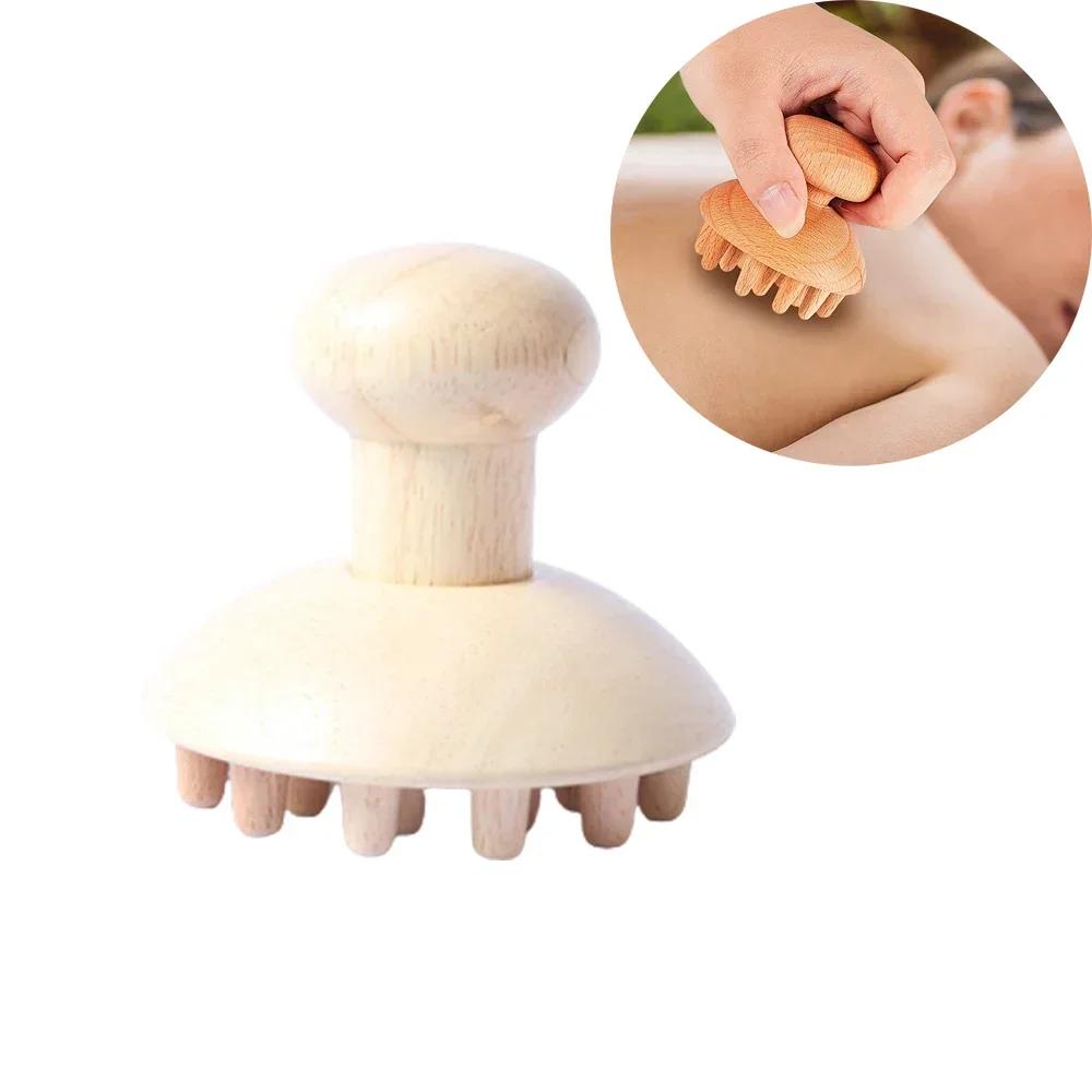 Natural Beech Wooden Neck Shoulder Back Massager Scrape Wood Guasha Stick for Massage Gouache Therapy SPA Beauty Salon Health