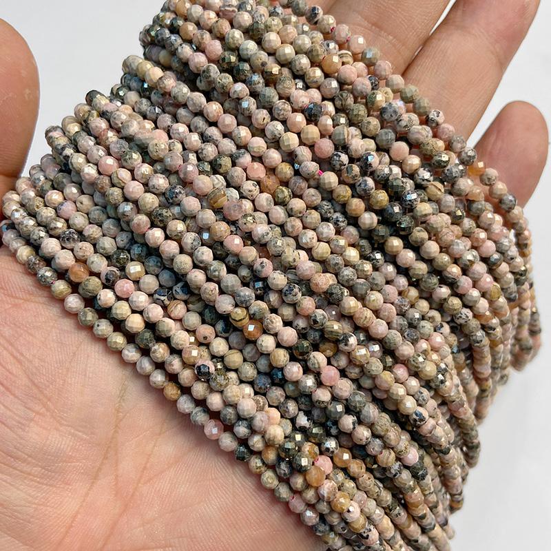 4MM Natural Faceted Quality Agates Crystal Jades Stone Beads Tiny Loose Green Yellow Pink Red Gem Bead For Jewelry Making DIY