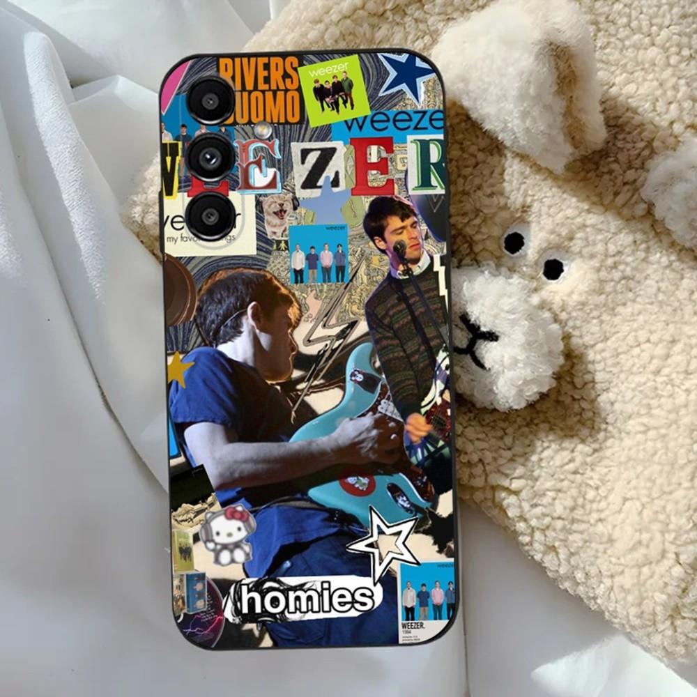 

Band W-Weezer Phone Case For Samsung S24,23,22,30,21,10,9,Ultra,Plus,Lite,FE,5G Black Soft Case Samsung S9