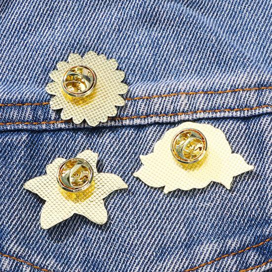 Decorative Brooch Enamel Flower Design Zinc Alloy Brooch Pin Clothing Bags Suit Lapel Badge Versatile