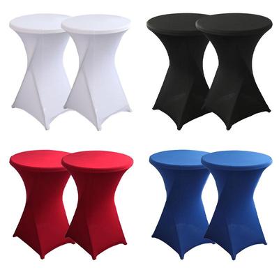 Runde elastische Tischdecke für Cocktail-/Banketttische - Einfarbig, Hochtisch-Passform