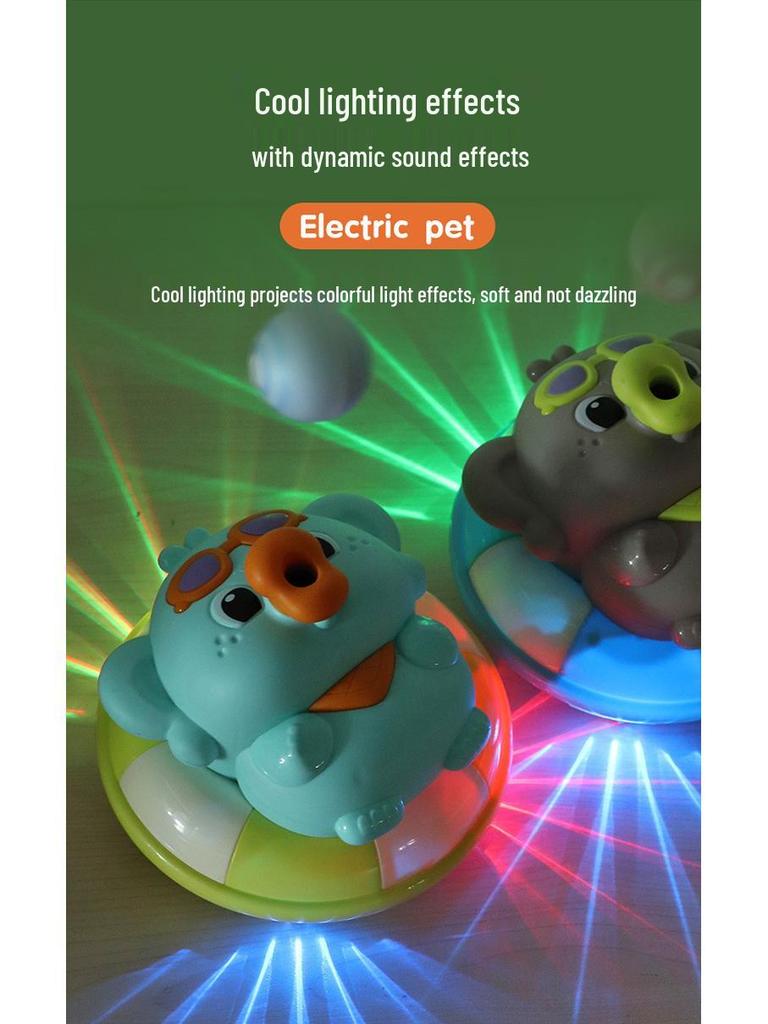 Electric Frog & Elephant Music Toy Set: Hovering Ball and Light-Up Features