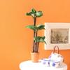 1:12 Dollhouse Miniature Tree Green Leaves Potted Plant Fortune Tree Pot Bonsai Model Home Garden Decor Doll House Accessories