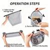 Foldable Waterproof Drawstring Storage Bag Large Capacity Sports Gym Swim Travel Toiletry Organizer Pouch