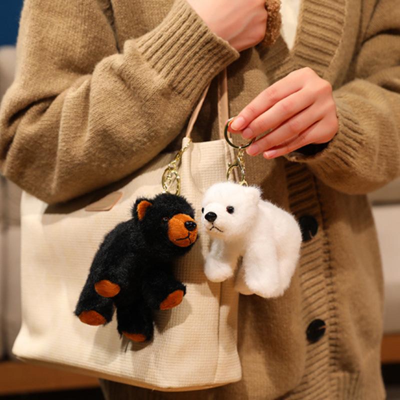 Cute Simulation Polar Bear Doll Plush Toy Black Bear Brown Bear Doll Children'S Soothing Rag Doll Birthday Gift