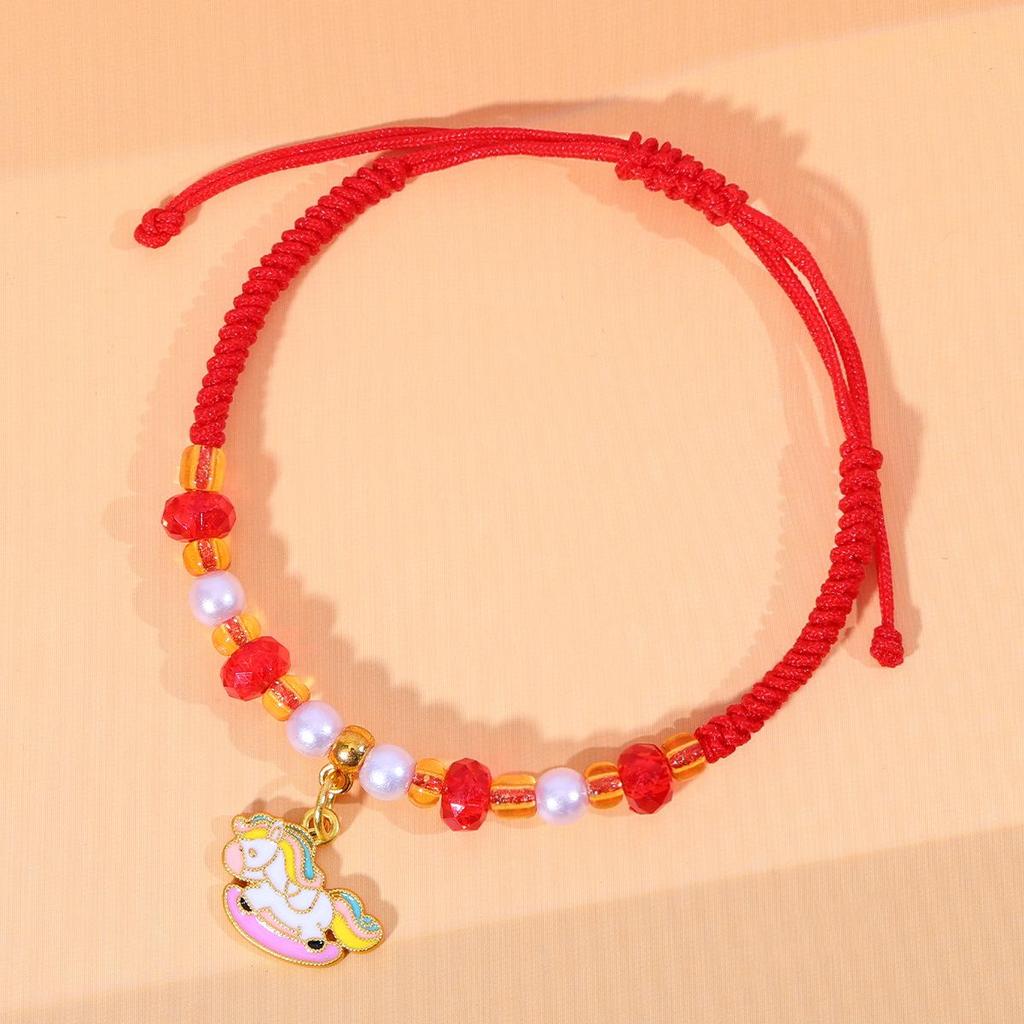 Year of the Horse Zodiac Bracelet - Red String Handmade Couples Charm for Men and Women, New Year Gift Jewelry