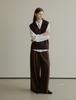 The Ello Tailored Two Tuck Wide Pants (Brown)