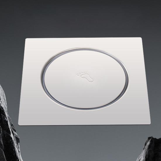 Stainless Steel Floor Drain Cover Precision Sealing Structure Blocks Odors Insects Foot-Pedal