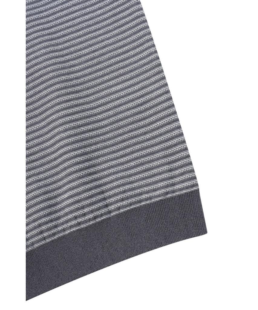 BRENTWOOD [Washable] Knitted Striped Round Neck Sweater Brwas26351Gyx