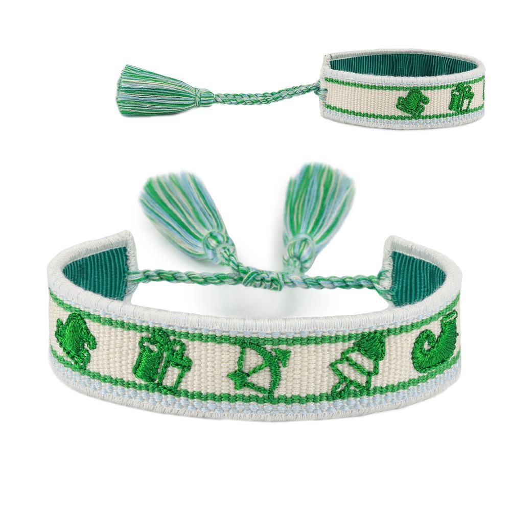 Christmas Tree Tassel Bracelet - Handwoven Creative Logo Design