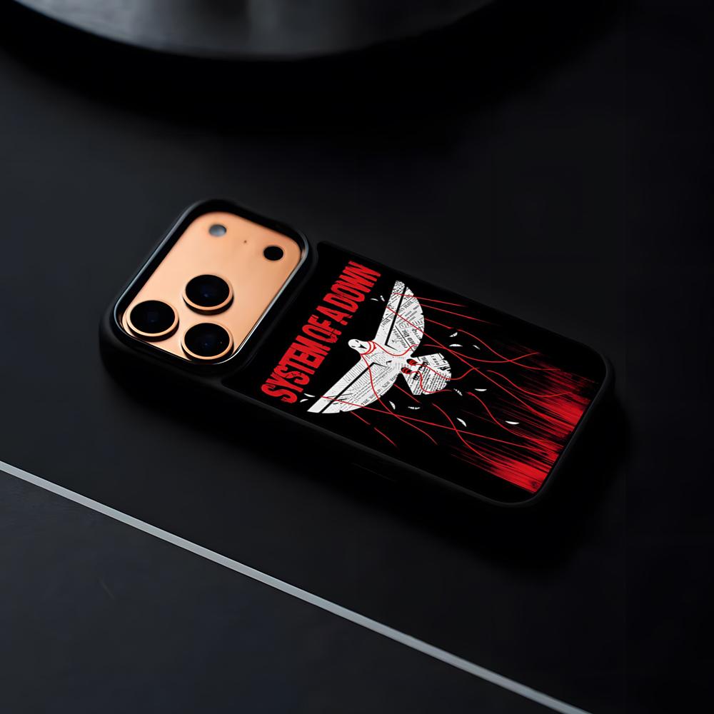 

Band System Of A Down Soft Phone Case For IPhone 17 16 15 14 13 12 Pro Max Plus Black Frame Hard Shell iPhone 14 Plus