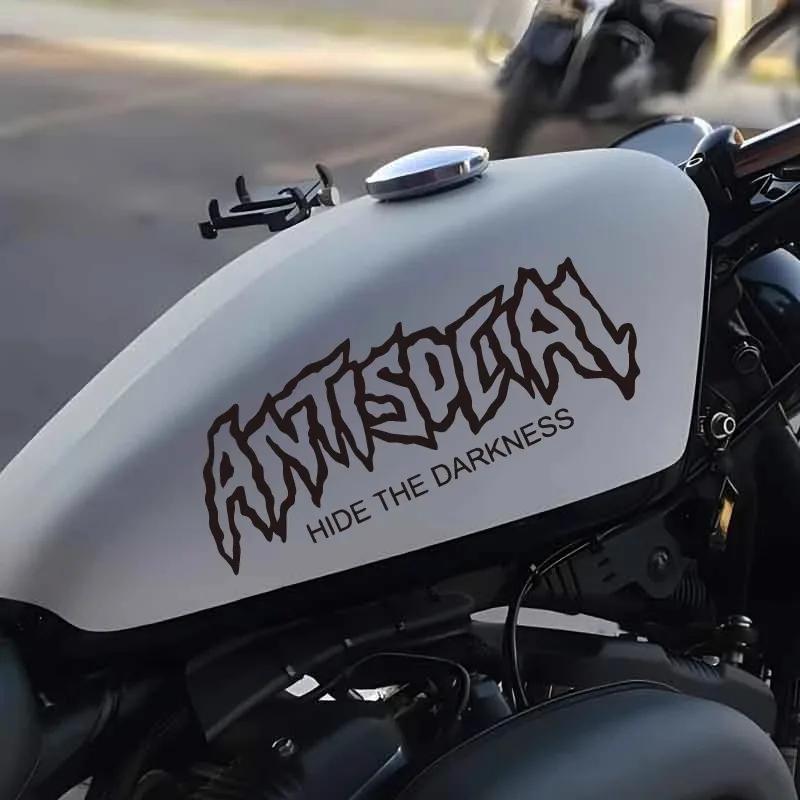 1PC ANTISOCIAL Motorcycle Stickers DIY Motorbike Fuel Tank Fairing Decoration Scooter Body Waterproof Vinyl Decals Universal