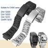 Stainless Steel Watchband for Casio Gshock GW-M5610 DW5600 GW-5000 G-5600  GM5600 Watch Strap Solid Steel Men Bracelet 16mm