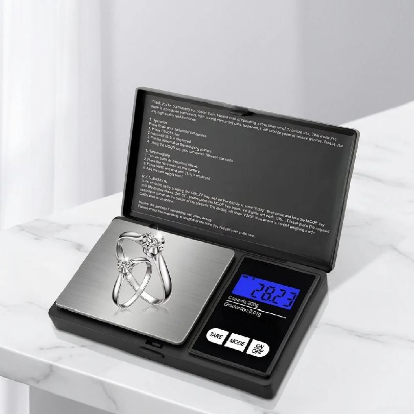 Mini Digital Pocket Scale High Precision 0.01g Stainless Steel Portable Jewelry Gold Gram Weight Balance Electronic Tool