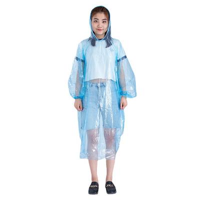 Disposable Raincoat Thickened Outdoor Adult Travel Portable Card Raincoat Hiking Transparent Poncho Universal
