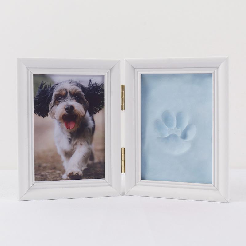 Porta-Retrato de Patinha de Pet Ornamento DIY com Argila