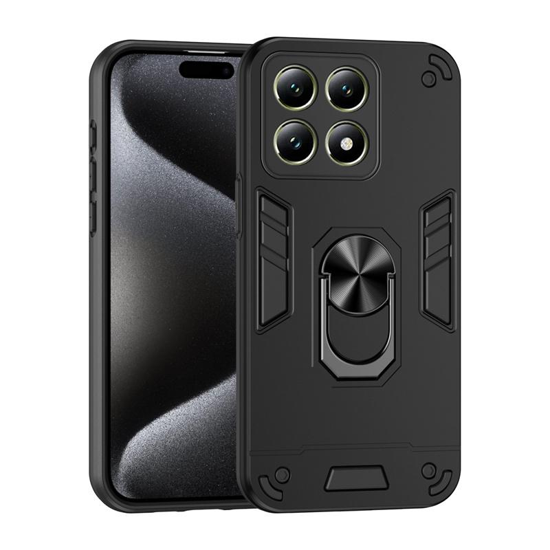 Stoßfeste Hard Armor Hülle Für Xiaomi 15T 14T 15 Ultra 13T Pro 13 Lite 12 12T 11T Auto Magnetischer Halter Ringständer Silikon Hülle