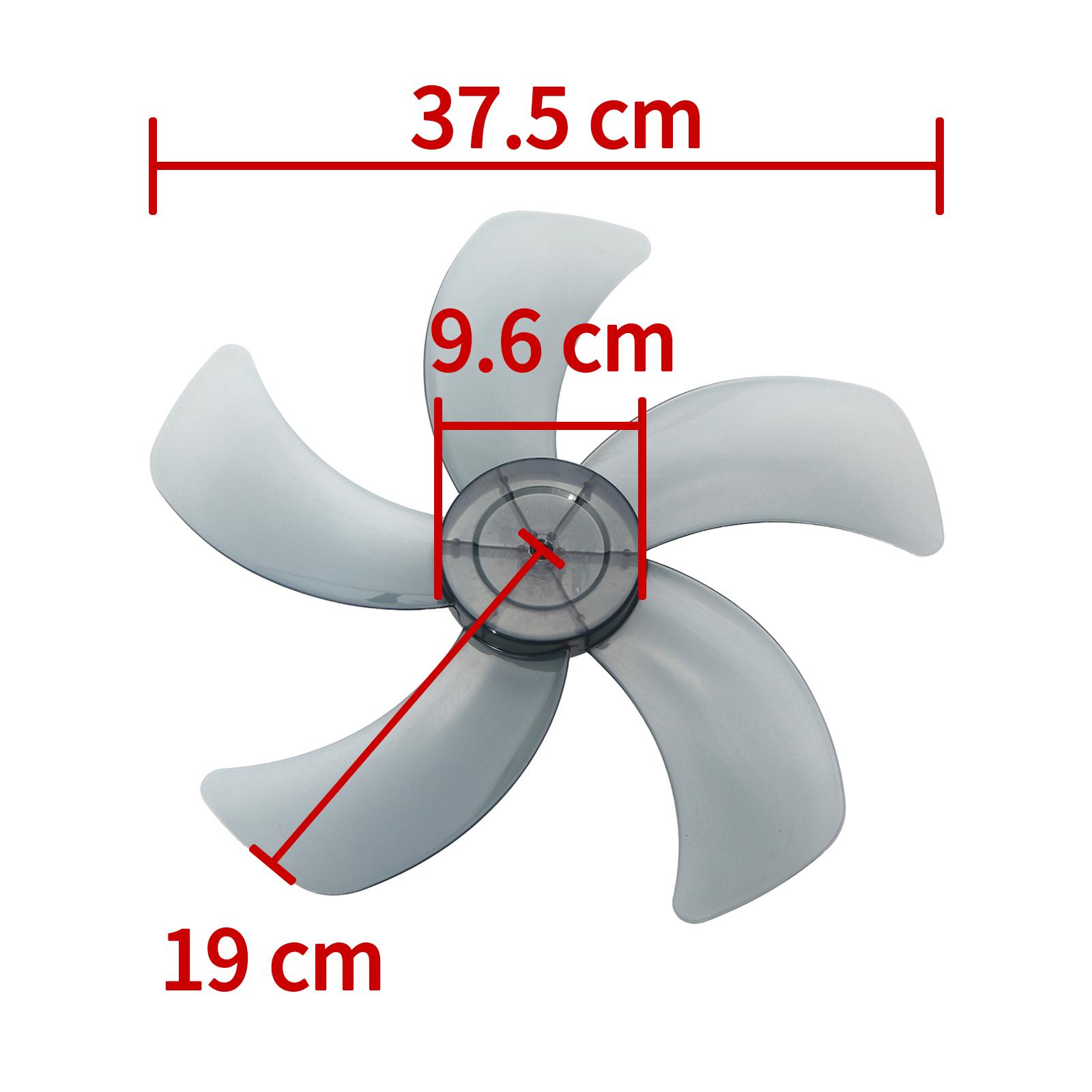 Lüfterflügel, 5 Blätter, Kunststoff-Lüfterflügel, Ersatz für Standventilator im Haushalt, Tischventilator, allgemeines Zubehör 15 inches