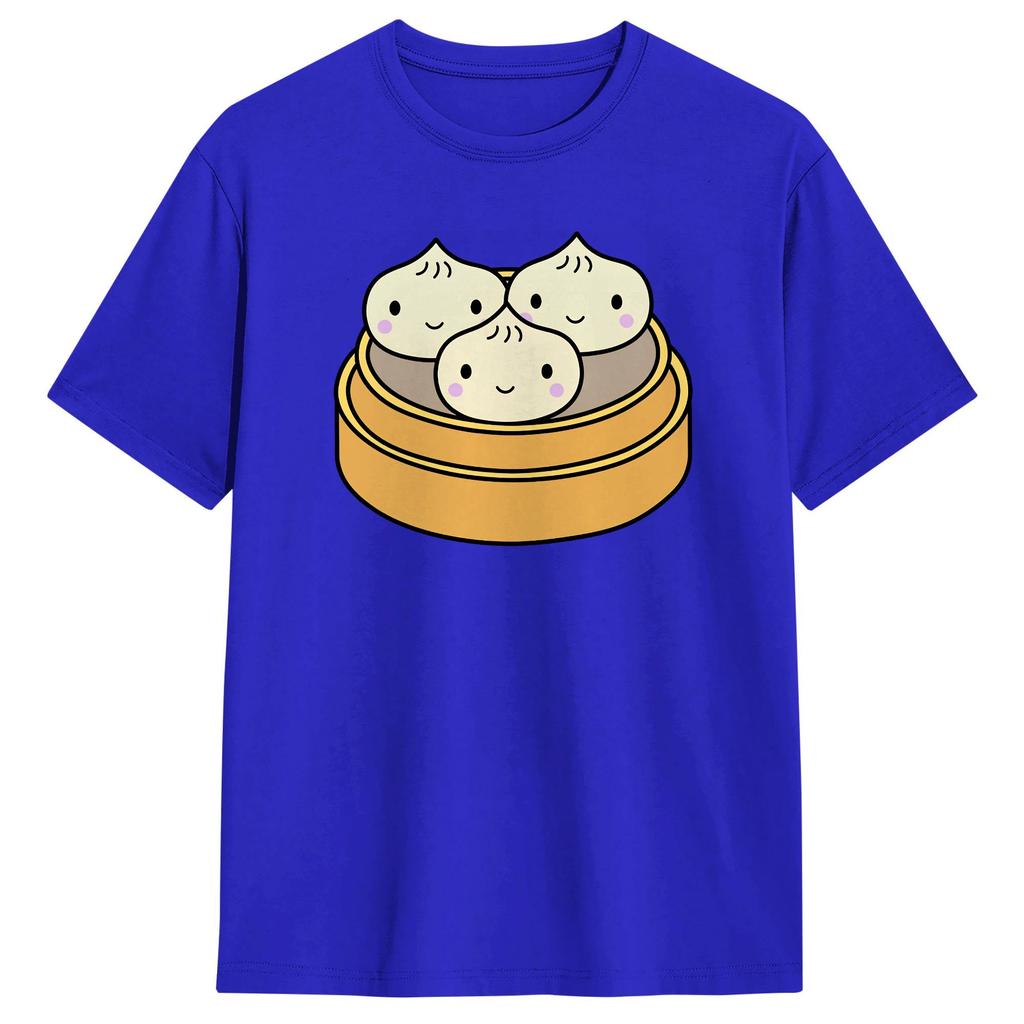 Chinese Xiao Dumpling Food T Shirt Summer Cotton T Shirts For Unisex Fashion Custom DIY Tee Shirt ShortSleeve Vintage Tops