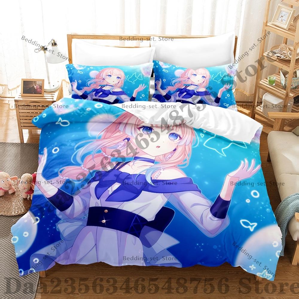 Genshin Impact Sangonomiya Kokomi Bedding Set Single Twin Full Queen King Size Bed Set Adult Bedroom Duvetcover Sets Anime Bed