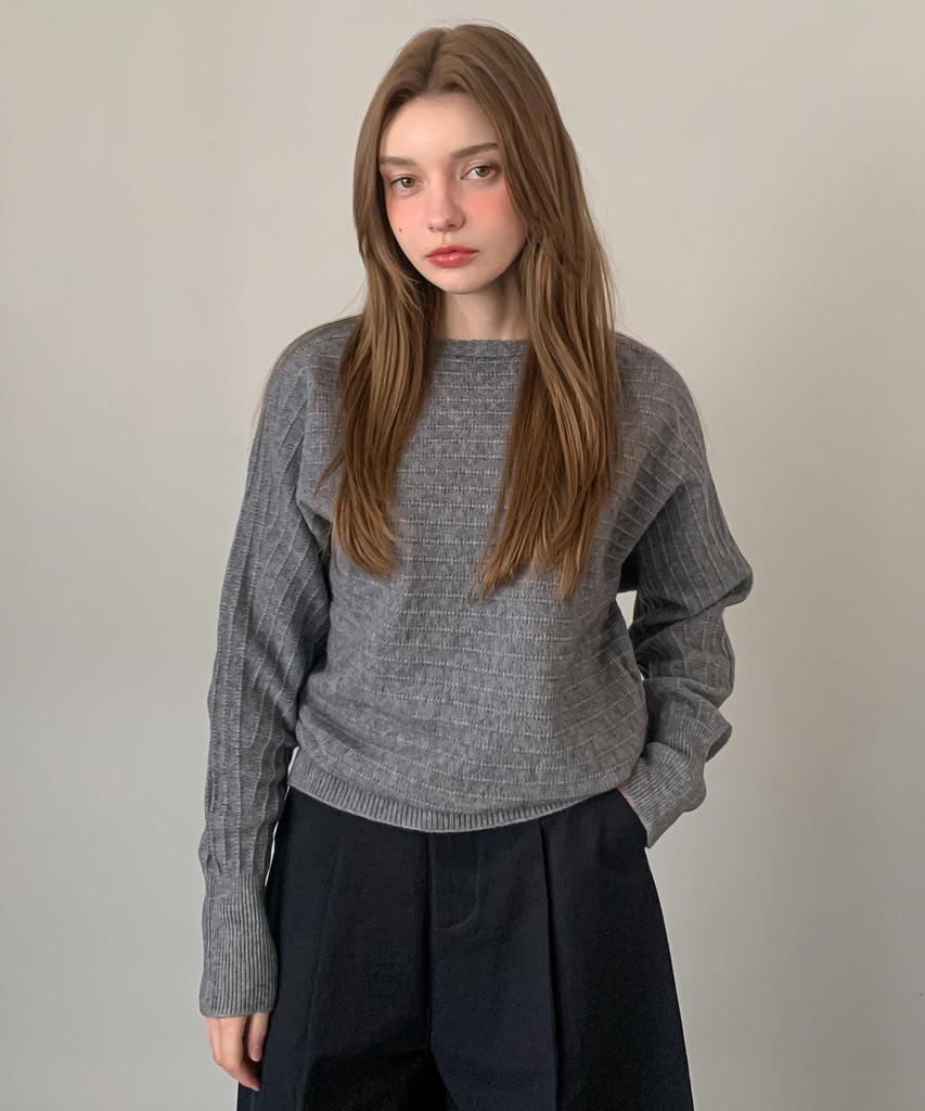 Baseukala Stripe Boat Neck Knitwear (7Colors)