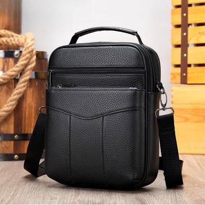 Fashion Crossbody Bags for Men Designer Shoulder Bag Genuine Leather Black Flap Messenger Bags Man Handbag