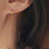 Women's Charming Heart One-Touch Hoop Earrings (Petit Heart)