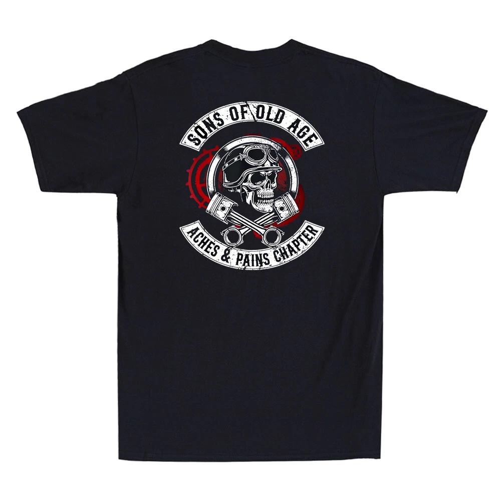 Men s and Women s T-shirts Sons Of Old Age Aches And Pains Chapter (On Back) Horror Vintage XS